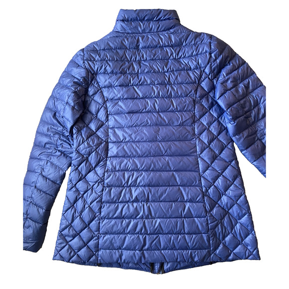 NuAge Sport Jacket Womens Medium Blue 100% Nylon Light Packable Down Puffer Coat - Picture 4 of 12